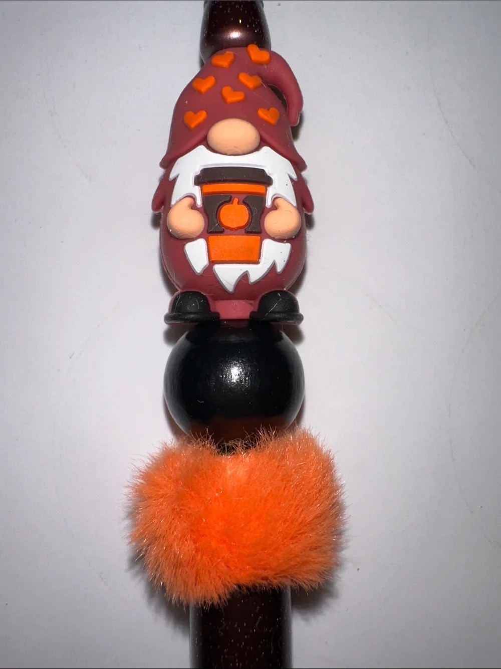 Fall Gnome with Coffee Custom Pen